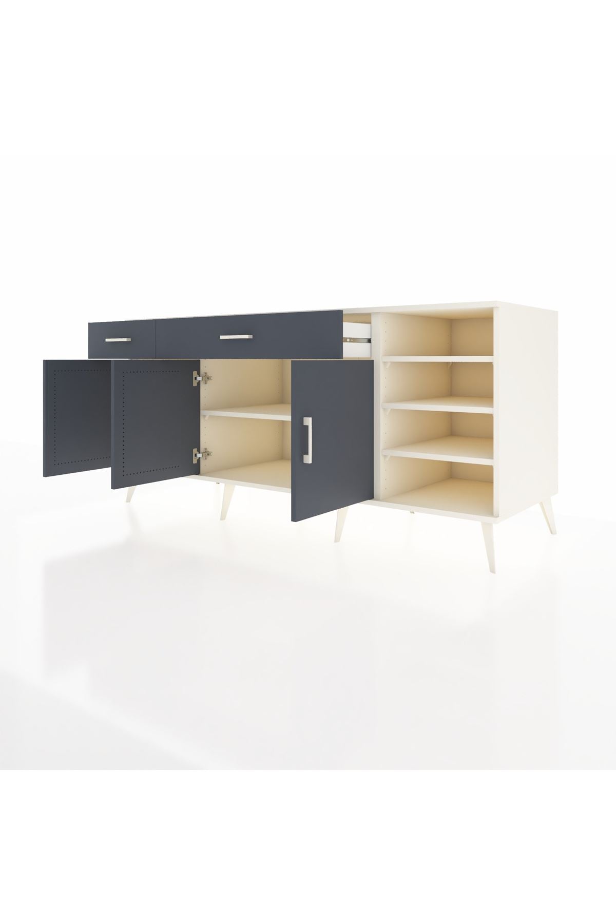 Kronos Konsol 5 Raflı 2 Çekmeceli 3 Kapaklı 176x59x83 - S610M047V08C