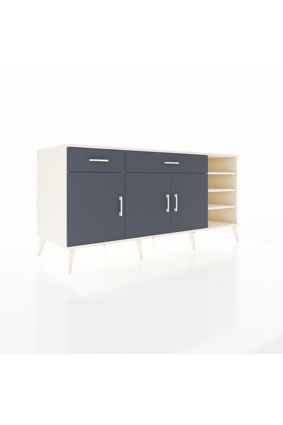 Kronos Konsol 5 Raflı 2 Çekmeceli 3 Kapaklı 176x59x83 - S610M047V08C