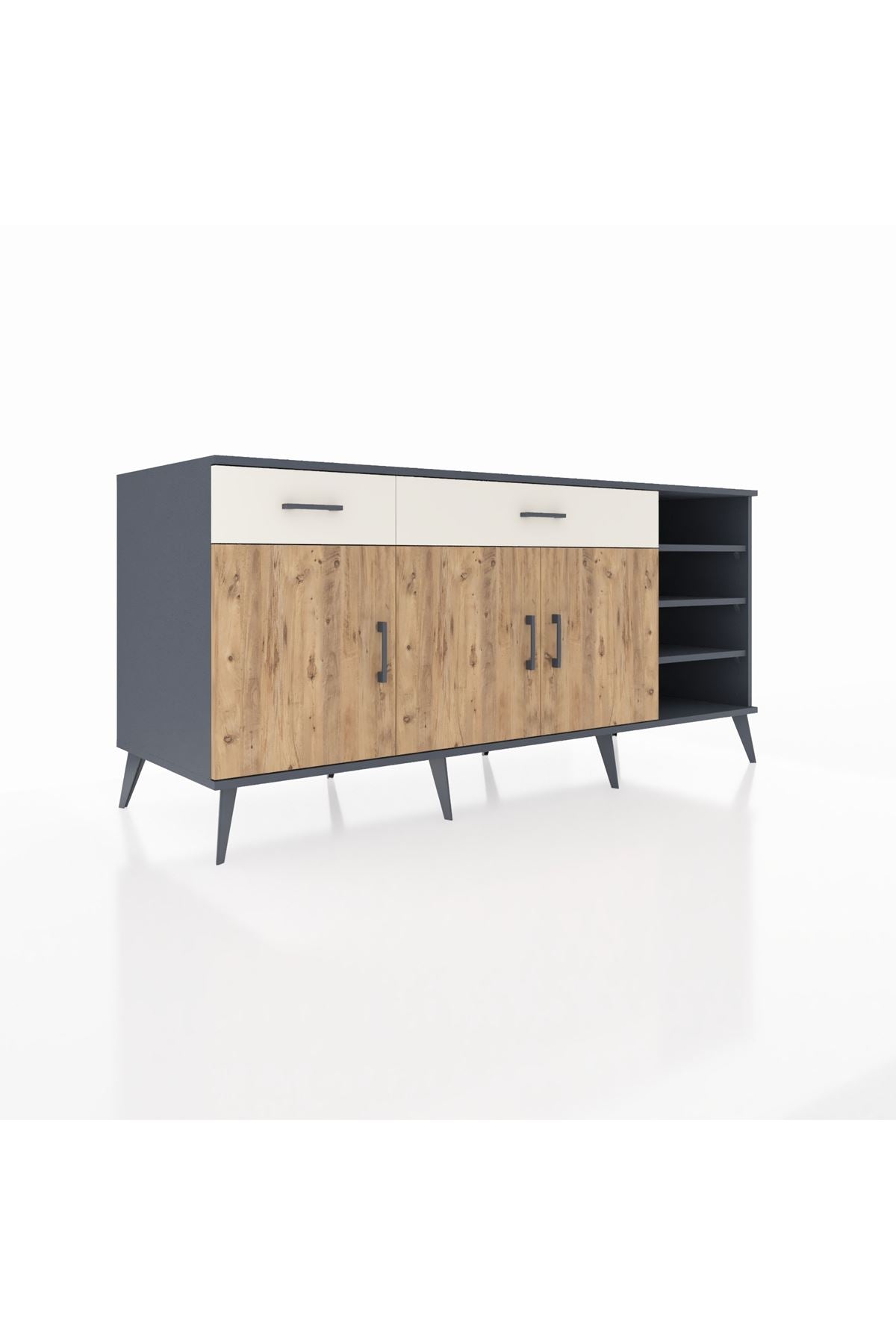 Kronos Konsol 5 Raflı 2 Çekmeceli 3 Kapaklı 176x59x83 - S610M047V10C