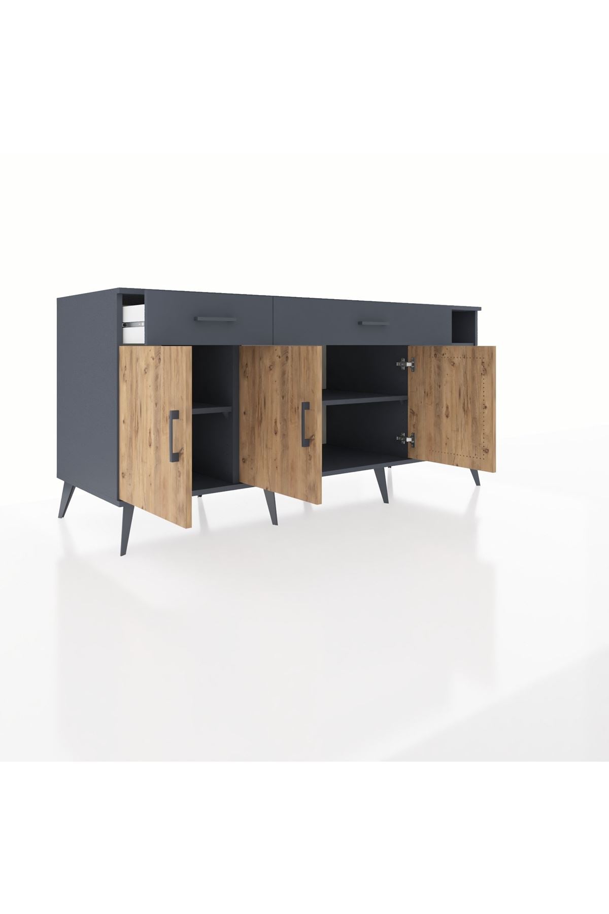Kronos Konsol 5 Raflı 2 Çekmeceli 3 Kapaklı 176x59x83 - S610M047V11C