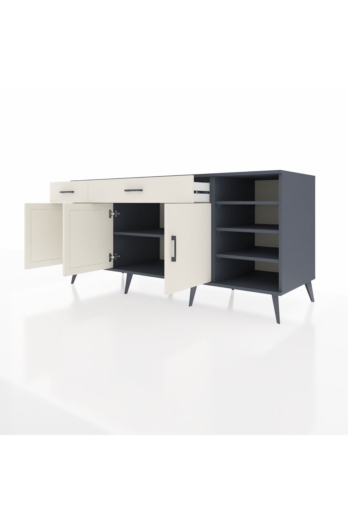 Kronos Konsol 5 Raflı 2 Çekmeceli 3 Kapaklı 176x59x83 - S610M047V13C