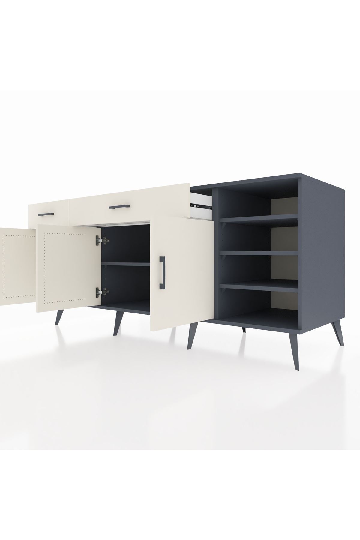 Kronos Konsol 5 Raflı 2 Çekmeceli 3 Kapaklı 176x59x83 - S610M047V13C