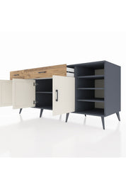 Kronos Konsol 5 Raflı 2 Çekmeceli 3 Kapaklı 176x59x83 - S610M047V15C