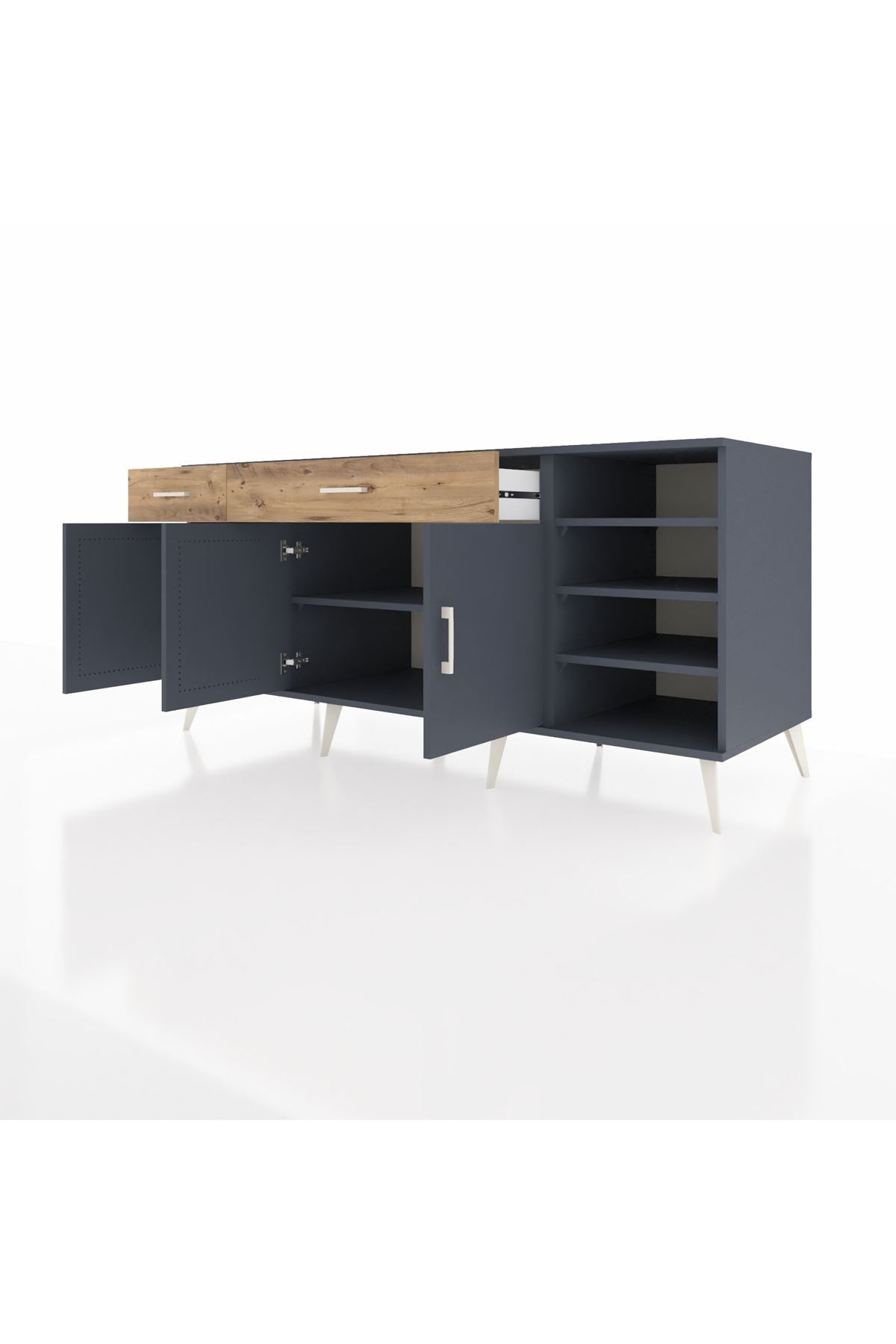 Kronos Konsol 5 Raflı 2 Çekmeceli 3 Kapaklı 176x59x83 - S610M047V18C