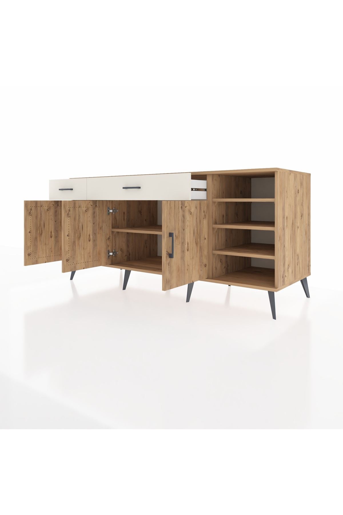 Kronos Konsol 5 Raflı 2 Çekmeceli 3 Kapaklı 176x59x83 - S610M047V19C