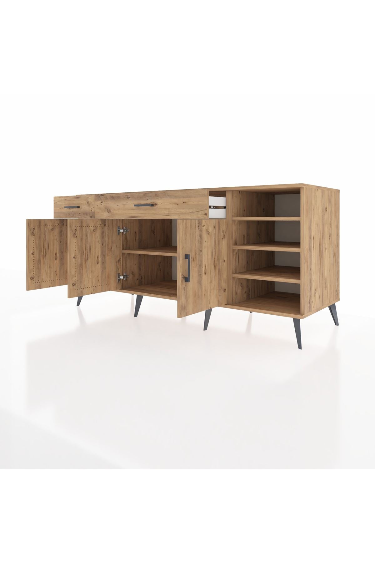 Kronos Konsol 5 Raflı 2 Çekmeceli 3 Kapaklı 176x59x83 - S610M047V21C