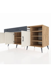 Kronos Konsol 5 Raflı 2 Çekmeceli 3 Kapaklı 176x59x83 - S610M047V23C