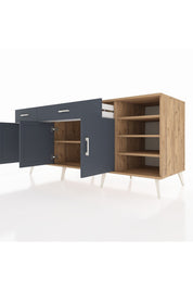 Kronos Konsol 5 Raflı 2 Çekmeceli 3 Kapaklı 176x59x83 - S610M047V26C