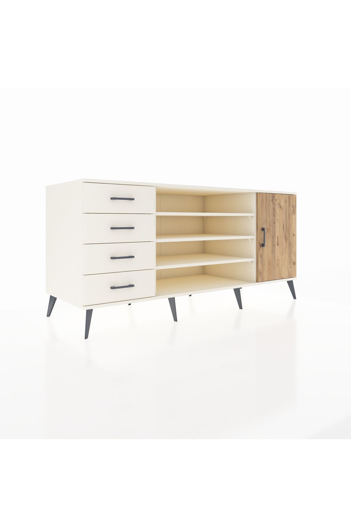 Kronos Konsol 6 Raflı 4 Çekmeceli Tek Kapaklı 176x59x83 - S610M048V01C