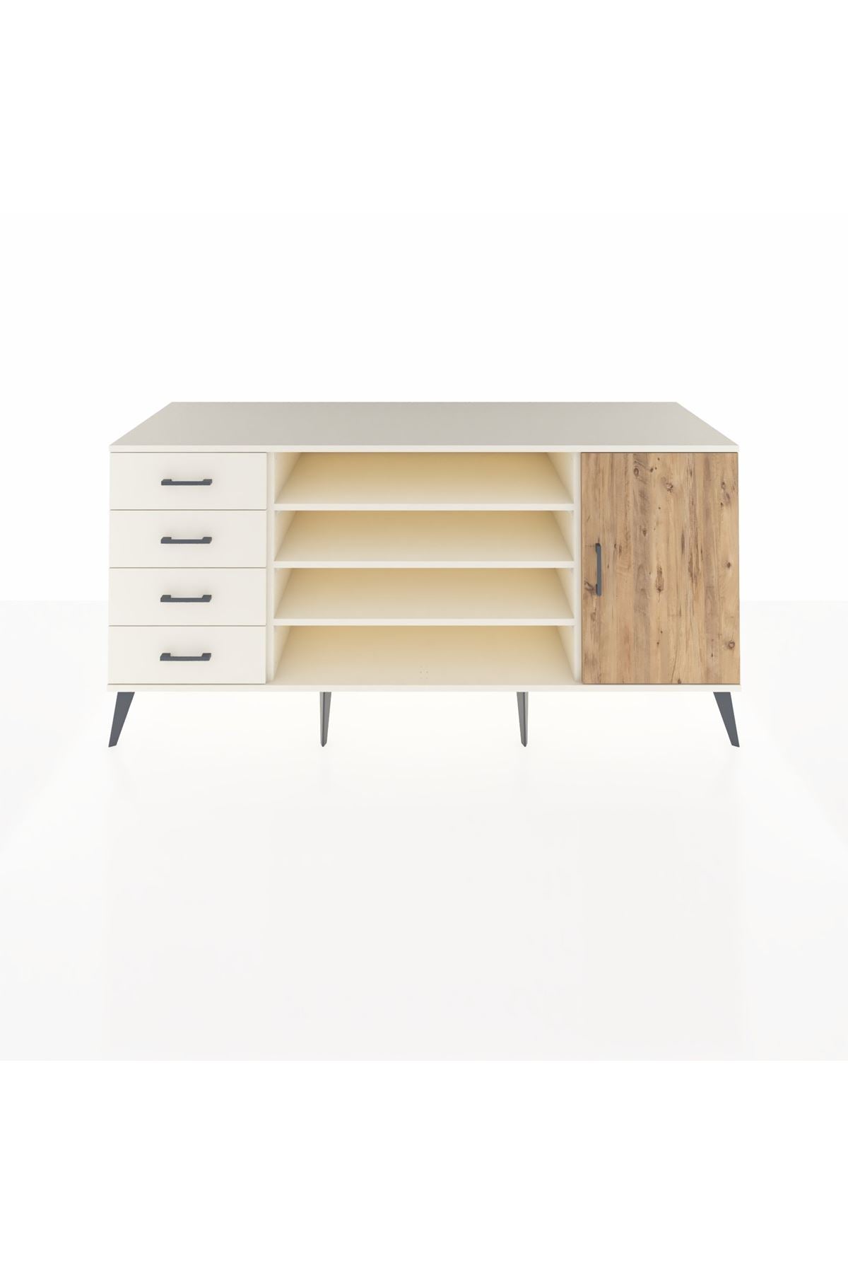Kronos Konsol 6 Raflı 4 Çekmeceli Tek Kapaklı 176x59x83 - S610M048V01C