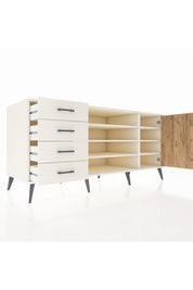 Kronos Konsol 6 Raflı 4 Çekmeceli Tek Kapaklı 176x59x83 - S610M048V01C