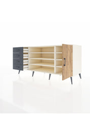 Kronos Konsol 6 Raflı 4 Çekmeceli Tek Kapaklı 176x59x83 - S610M048V02C