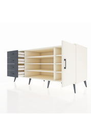 Kronos Konsol 6 Raflı 4 Çekmeceli Tek Kapaklı 176x59x83 - S610M048V05C