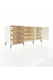 Kronos Konsol 6 Raflı 4 Çekmeceli Tek Kapaklı 176x59x83 - S610M048V06C