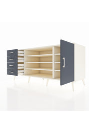 Kronos Konsol 6 Raflı 4 Çekmeceli Tek Kapaklı 176x59x83 - S610M048V08C