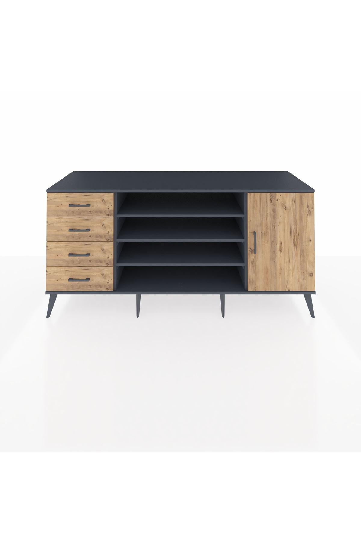 Kronos Konsol 6 Raflı 4 Çekmeceli Tek Kapaklı 176x59x83 - S610M048V12C