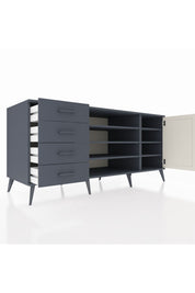 Kronos Konsol 6 Raflı 4 Çekmeceli Tek Kapaklı 176x59x83 - S610M048V14C