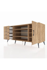 Kronos Konsol 6 Raflı 4 Çekmeceli Tek Kapaklı 176x59x83 - S610M048V21C