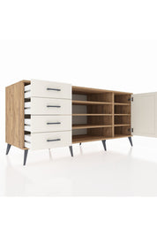 Kronos Konsol 6 Raflı 4 Çekmeceli Tek Kapaklı 176x59x83 - S610M048V22C