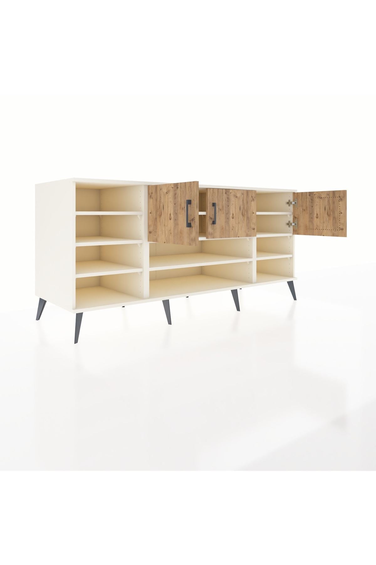 Kronos Konsol 9 Raflı 3 Kapaklı 176x59x83 - S610M049V01C