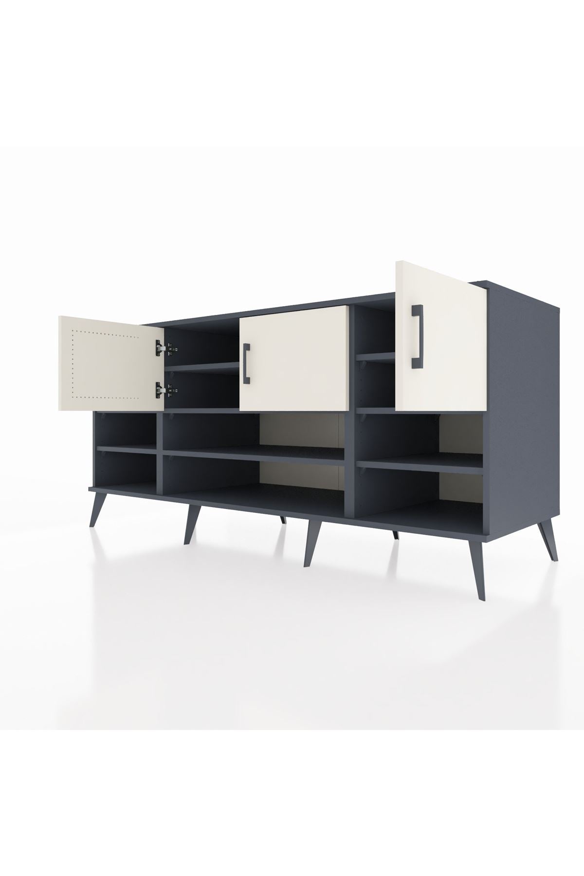 Kronos Konsol 9 Raflı 3 Kapaklı 176x59x83 - S610M049V15C