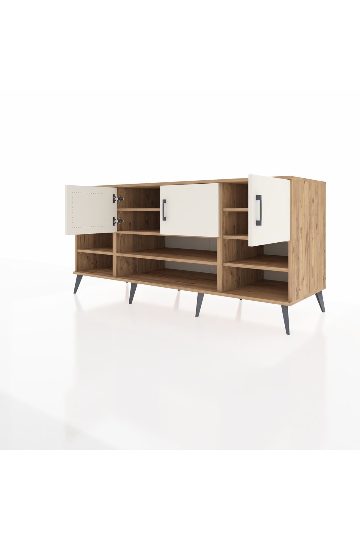 Kronos Konsol 9 Raflı 3 Kapaklı 176x59x83 - S610M049V24C