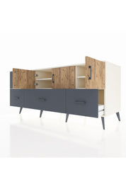 Kronos Konsol 4 Raflı 4 Çekmeceli 3 Kapaklı 176x59x83 - S610M050V02C