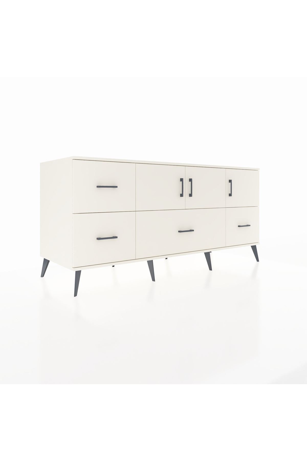 Kronos Konsol 4 Raflı 4 Çekmeceli 3 Kapaklı 176x59x83 - S610M050V04C