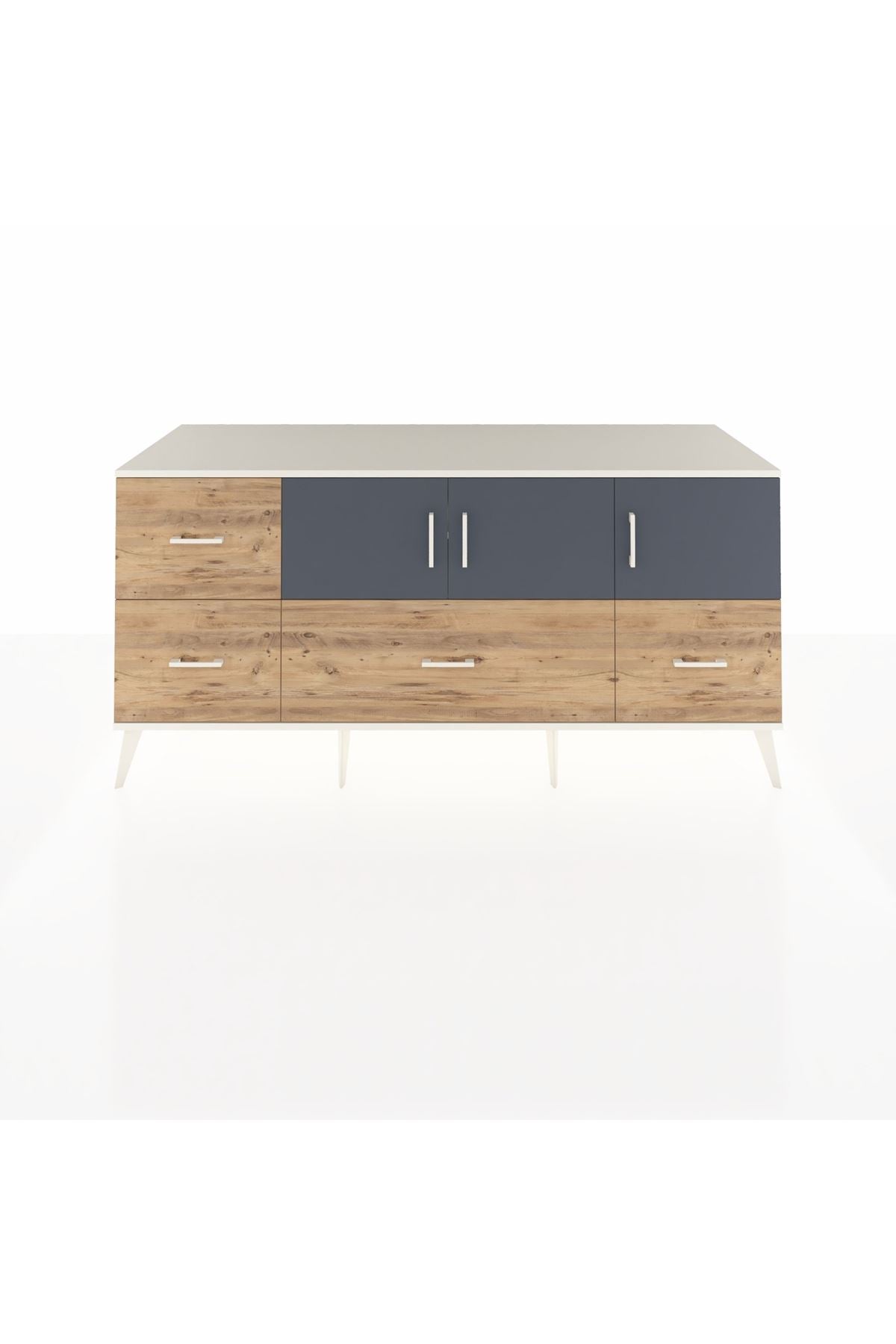 Kronos Konsol 4 Raflı 4 Çekmeceli 3 Kapaklı 176x59x83 - S610M050V09C
