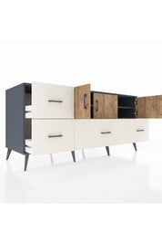 Kronos Konsol 4 Raflı 4 Çekmeceli 3 Kapaklı 176x59x83 - S610M050V10C