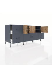 Kronos Konsol 4 Raflı 4 Çekmeceli 3 Kapaklı 176x59x83 - S610M050V11C