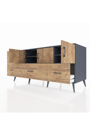 Kronos Konsol 4 Raflı 4 Çekmeceli 3 Kapaklı 176x59x83 - S610M050V12C