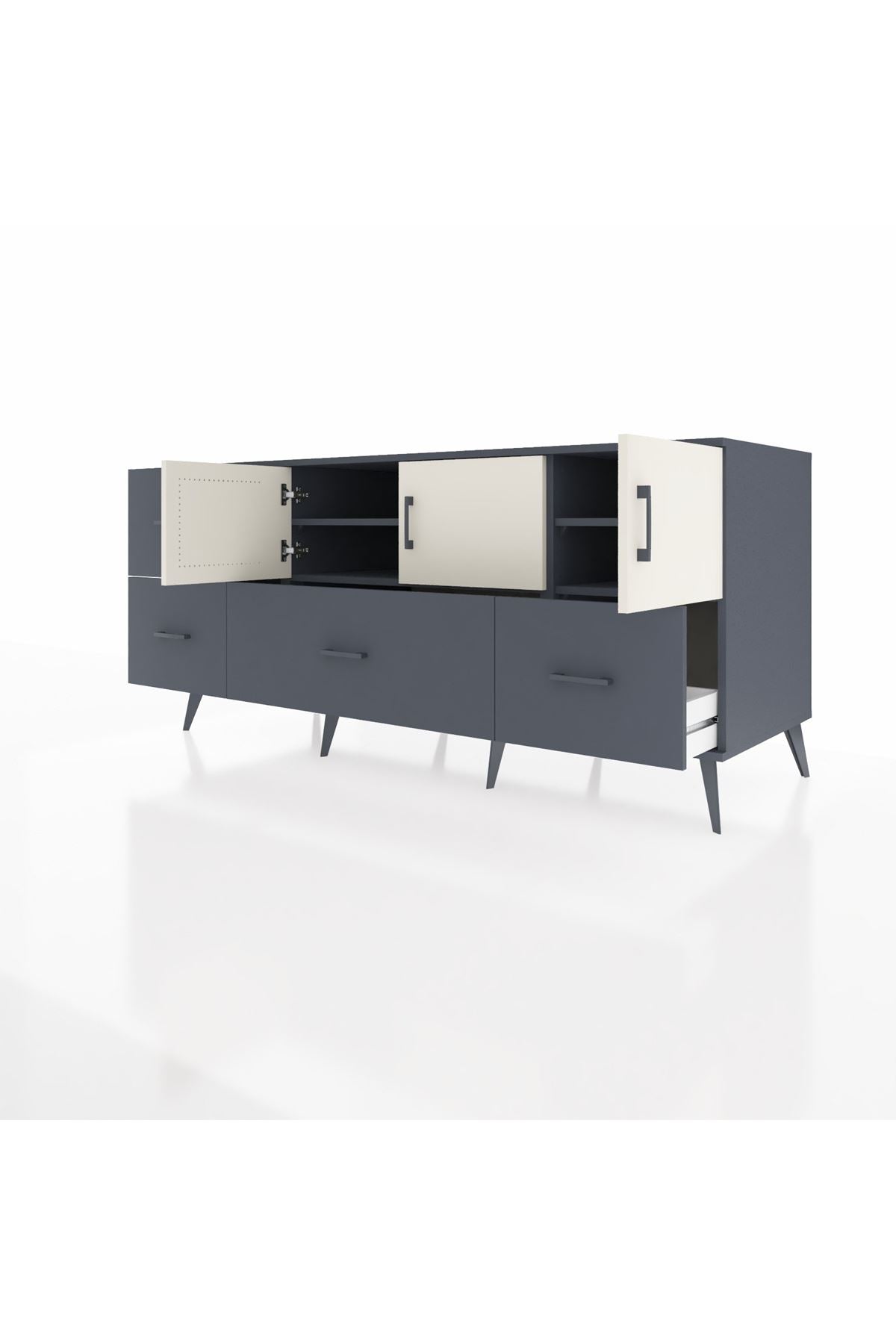 Kronos Konsol 4 Raflı 4 Çekmeceli 3 Kapaklı 176x59x83 - S610M050V14C