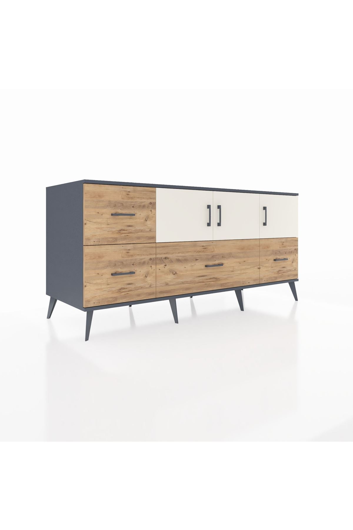 Kronos Konsol 4 Raflı 4 Çekmeceli 3 Kapaklı 176x59x83 - S610M050V15C