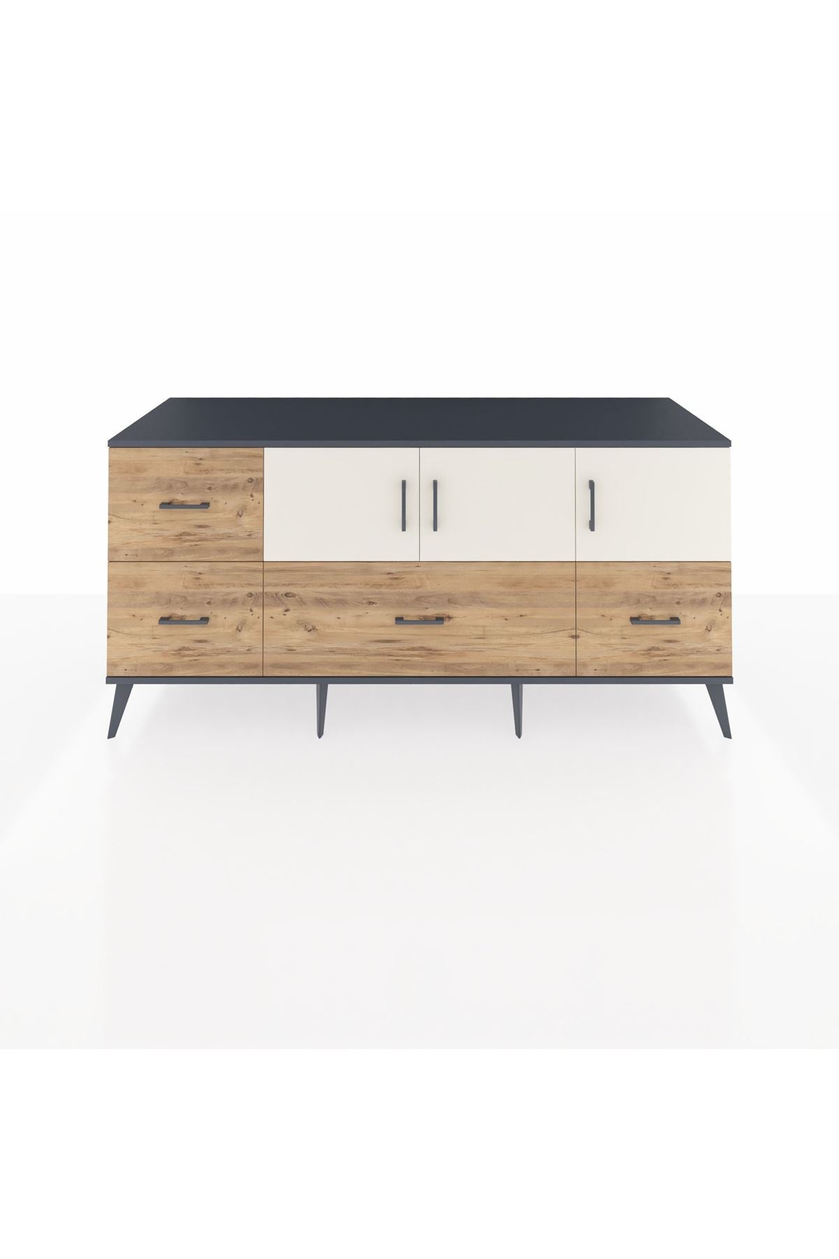 Kronos Konsol 4 Raflı 4 Çekmeceli 3 Kapaklı 176x59x83 - S610M050V15C
