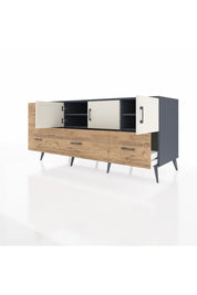 Kronos Konsol 4 Raflı 4 Çekmeceli 3 Kapaklı 176x59x83 - S610M050V15C