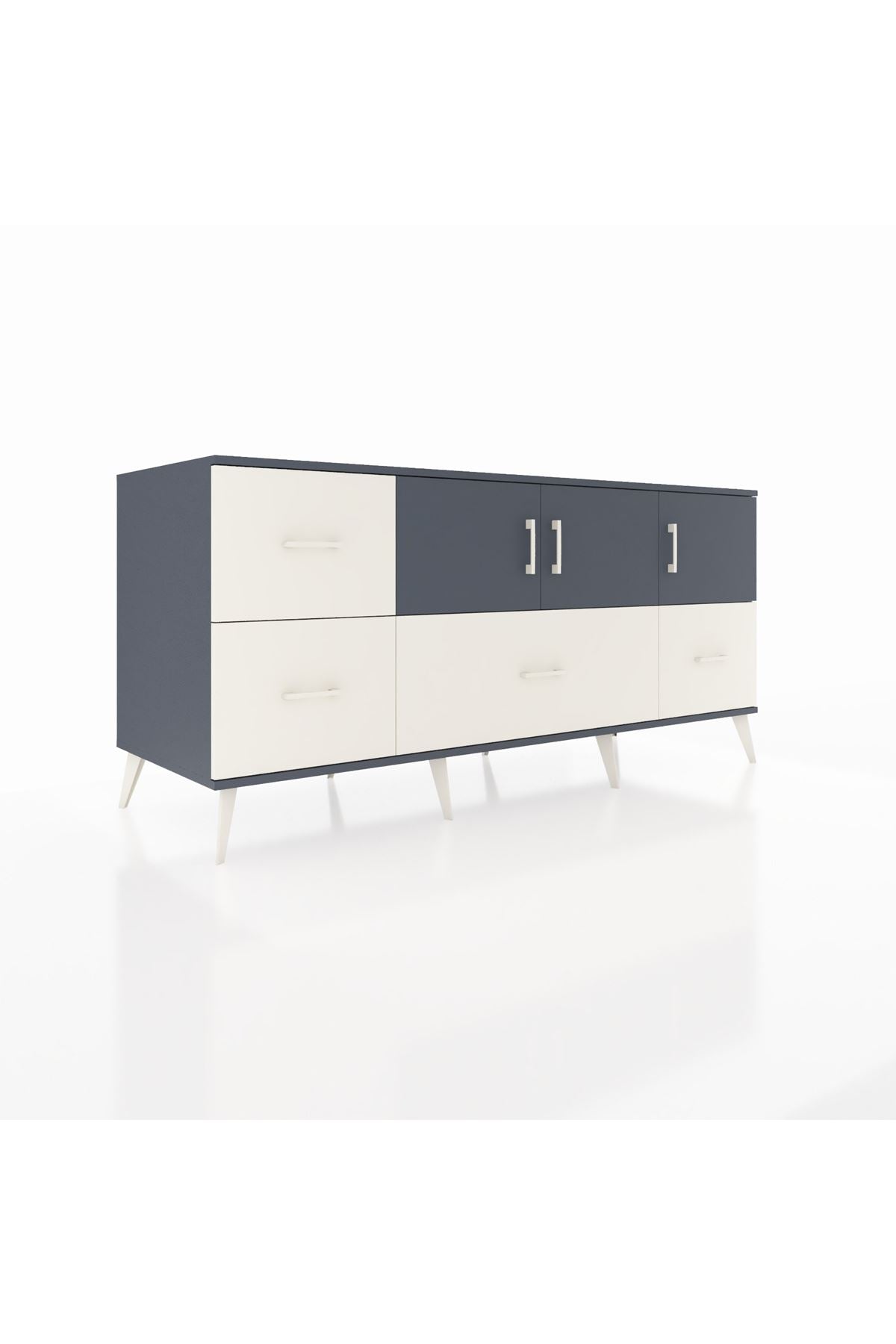 Kronos Konsol 4 Raflı 4 Çekmeceli 3 Kapaklı 176x59x83 - S610M050V16C