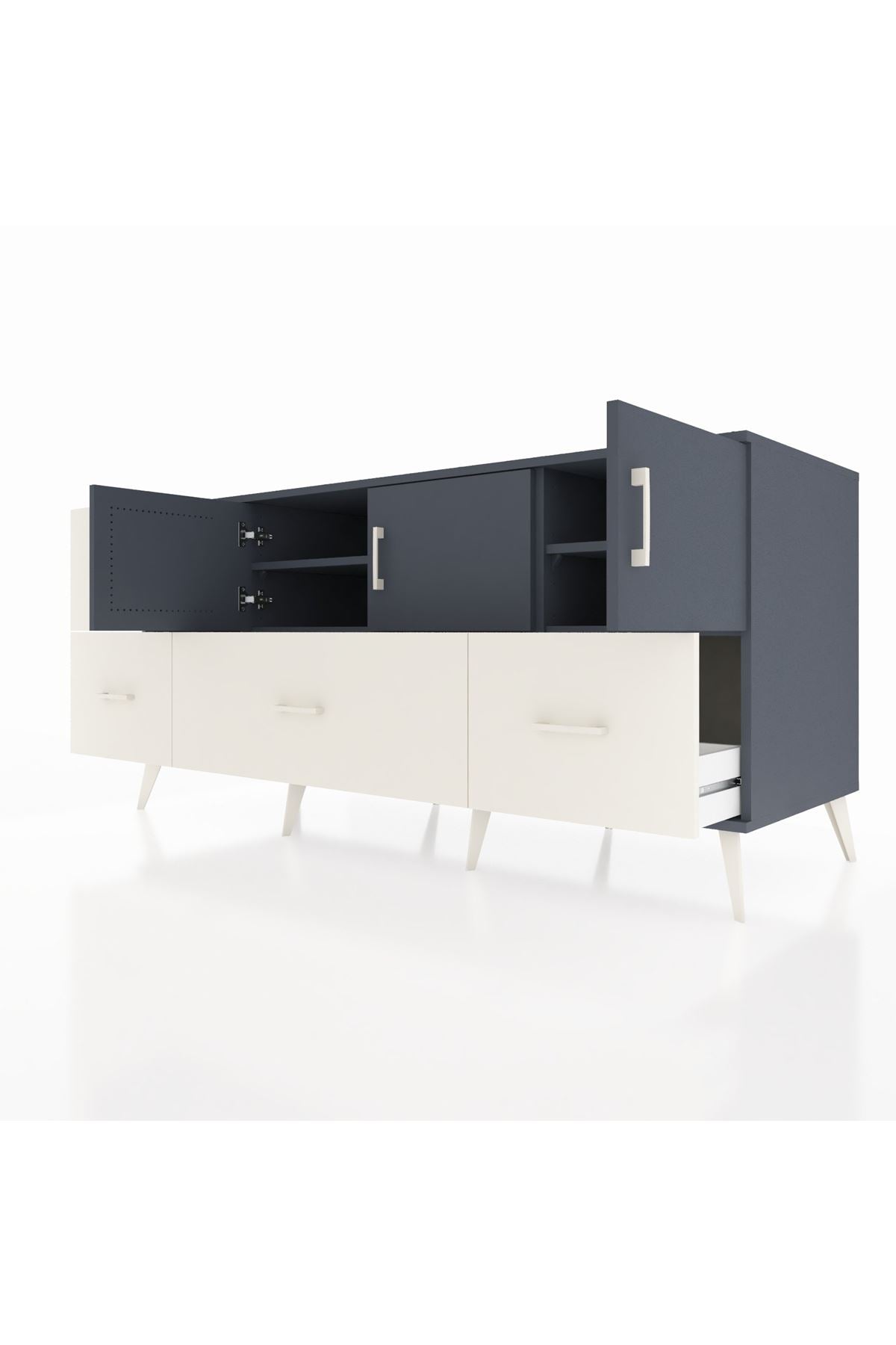 Kronos Konsol 4 Raflı 4 Çekmeceli 3 Kapaklı 176x59x83 - S610M050V16C