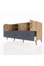 Kronos Konsol 4 Raflı 4 Çekmeceli 3 Kapaklı 176x59x83 - S610M050V20C