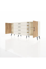 Arges Konsol 2 Raflı 4 Çekmeceli 2 Kapaklı 176x30x83 - S148M001V01A