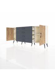 Arges Konsol 2 Raflı 4 Çekmeceli 2 Kapaklı 176x30x83 - S148M001V02A