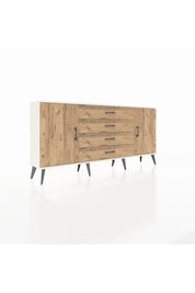 Arges Konsol 2 Raflı 4 Çekmeceli 2 Kapaklı 176x30x83 - S148M001V03A