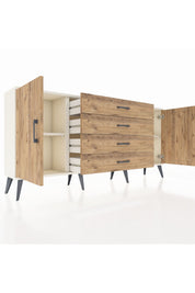 Arges Konsol 2 Raflı 4 Çekmeceli 2 Kapaklı 176x30x83 - S148M001V03A