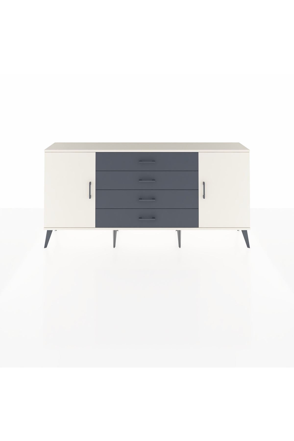 Arges Konsol 2 Raflı 4 Çekmeceli 2 Kapaklı 176x30x83 - S148M001V05A