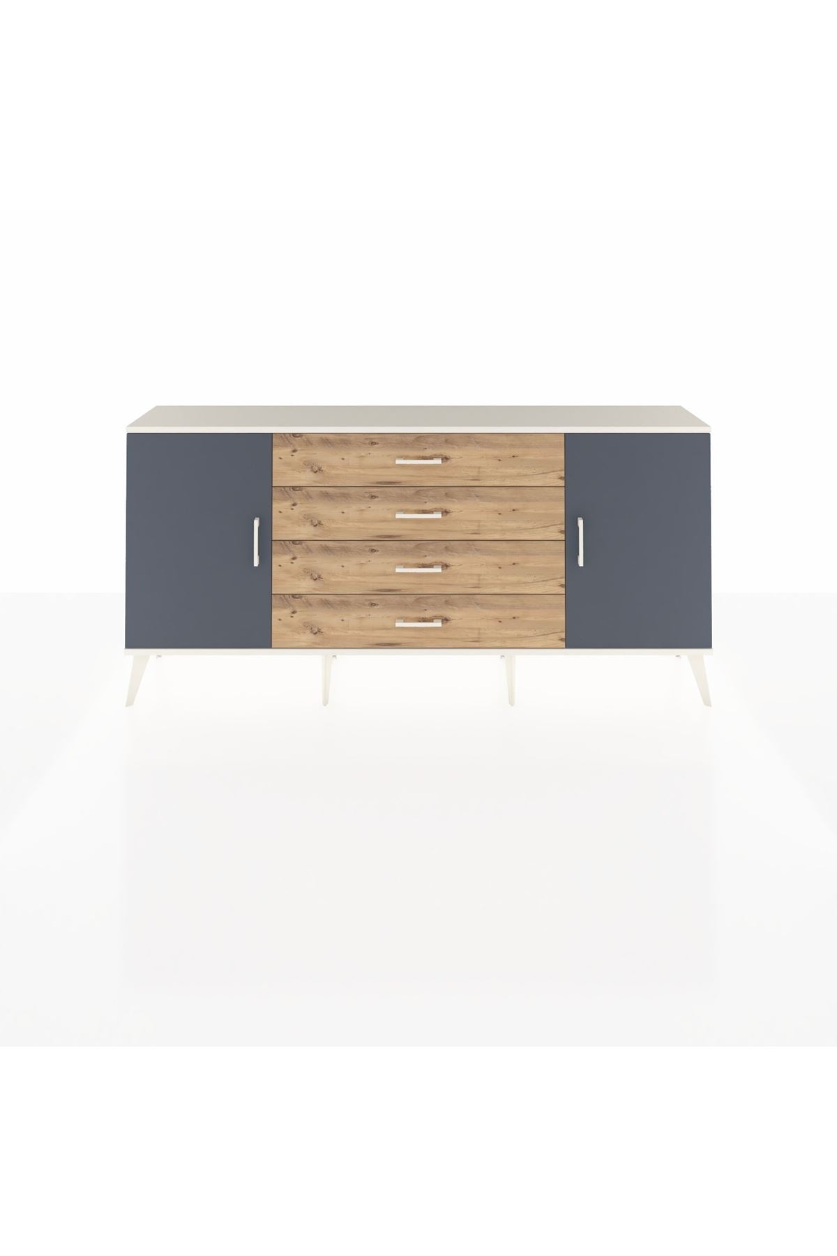 Arges Konsol 2 Raflı 4 Çekmeceli 2 Kapaklı 176x30x83 - S148M001V09A