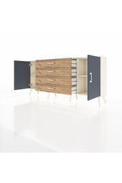 Arges Konsol 2 Raflı 4 Çekmeceli 2 Kapaklı 176x30x83 - S148M001V09A