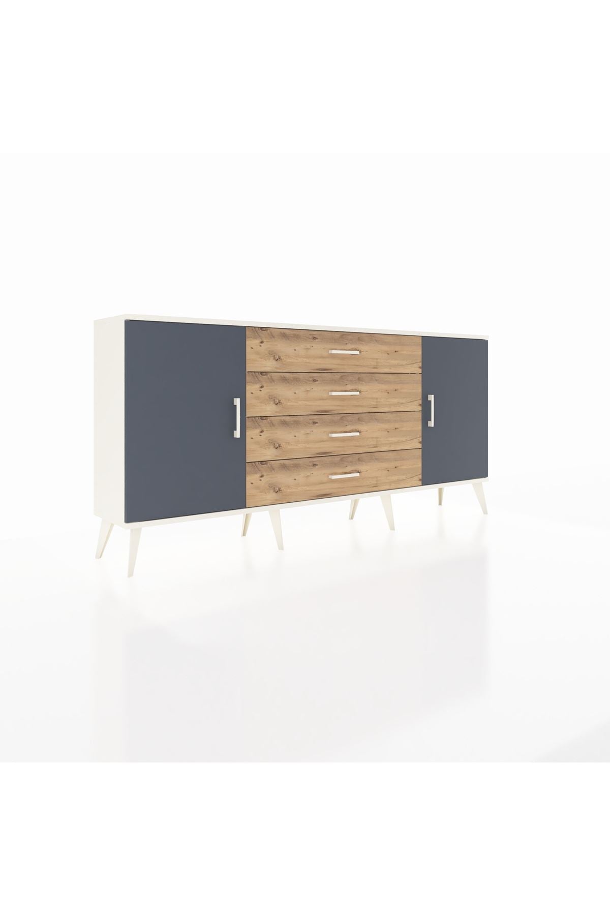 Arges Konsol 2 Raflı 4 Çekmeceli 2 Kapaklı 176x30x83 - S148M001V09A