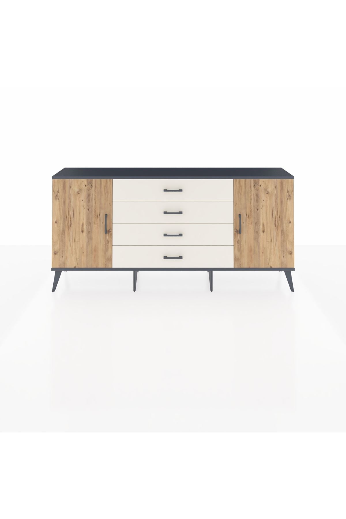 Arges Konsol 2 Raflı 4 Çekmeceli 2 Kapaklı 176x30x83 - S148M001V10A