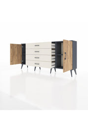 Arges Konsol 2 Raflı 4 Çekmeceli 2 Kapaklı 176x30x83 - S148M001V10A
