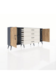 Arges Konsol 2 Raflı 4 Çekmeceli 2 Kapaklı 176x30x83 - S148M001V10A